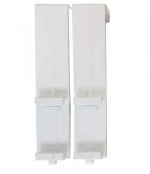 Verlängerte Klemmhalter für Fenster mit Lüftungsschlitzen. Mini-Rollo mit Seitenverspannung montagefertig