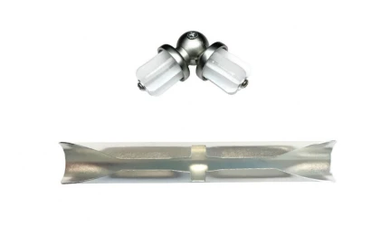 19 mm Verbinder für Gardinenstangen aus Metall