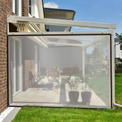 Teilweise transparente, milchige Plane